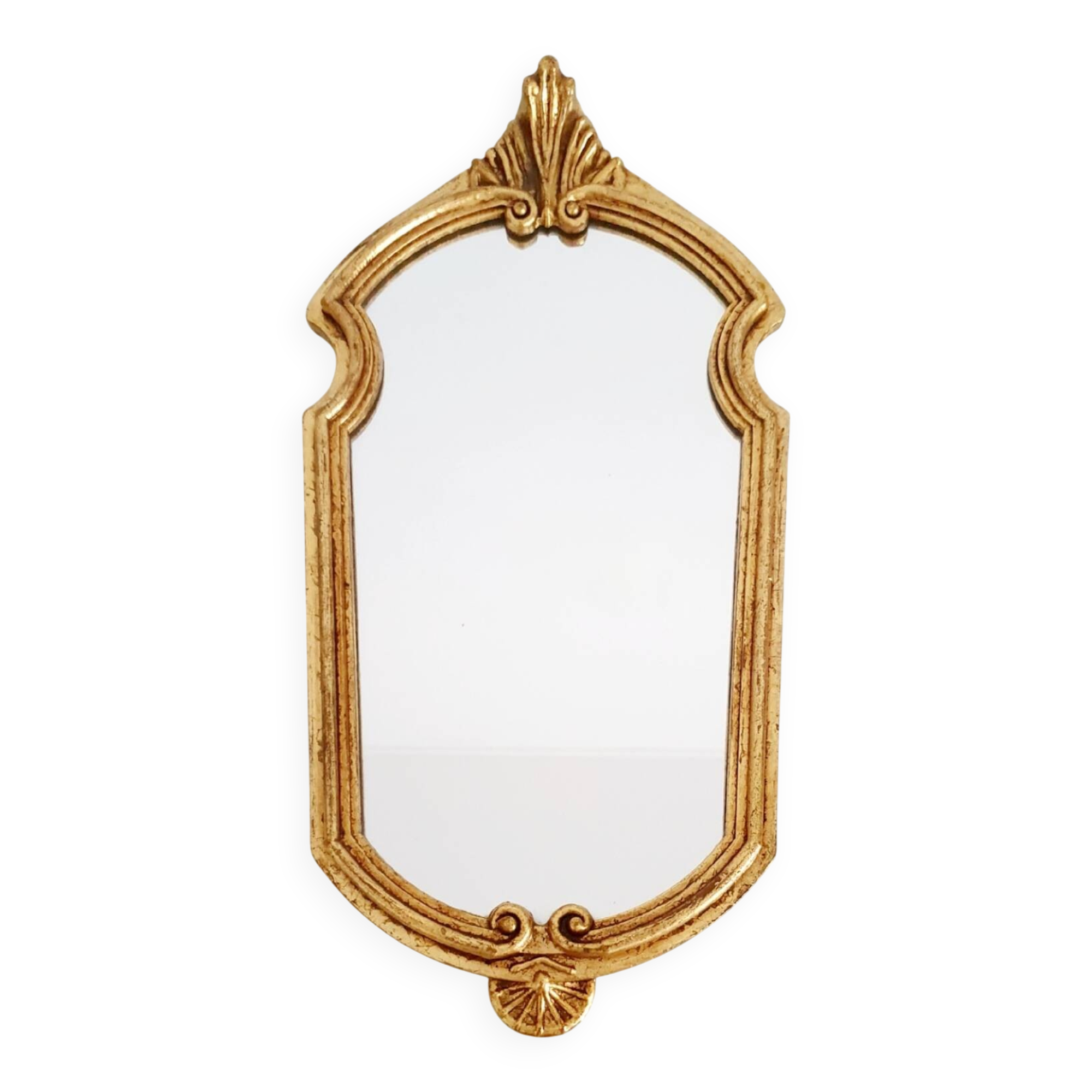 Gold leaf gilded wooden mirror
