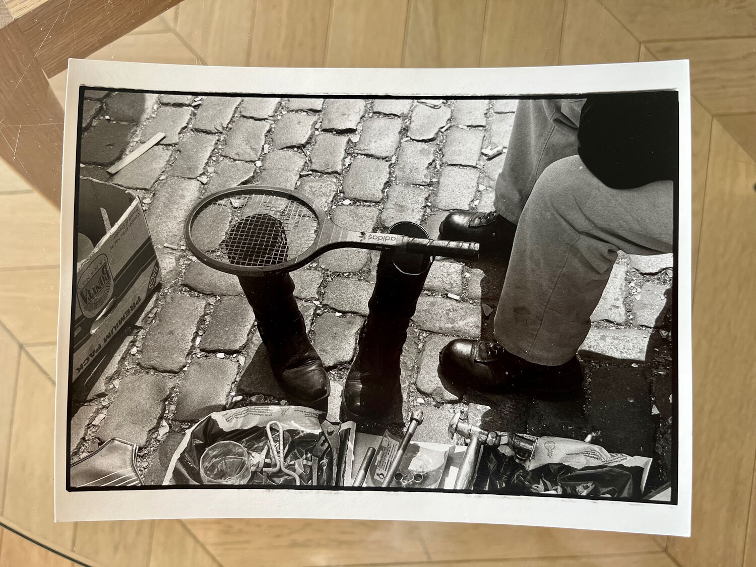 Broc on the pavement, Late twentieth century silver print