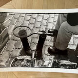 Broc on the pavement, Late twentieth century silver print