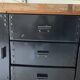 Multicoloured lacquered reclaimed wood buffet INDUSTRIAL