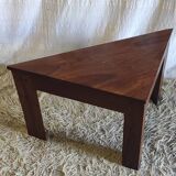 Triangular solid wood coffee table