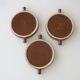 Emile henry snail service - 5 poêlons 12 holes - brown and beige caquelons