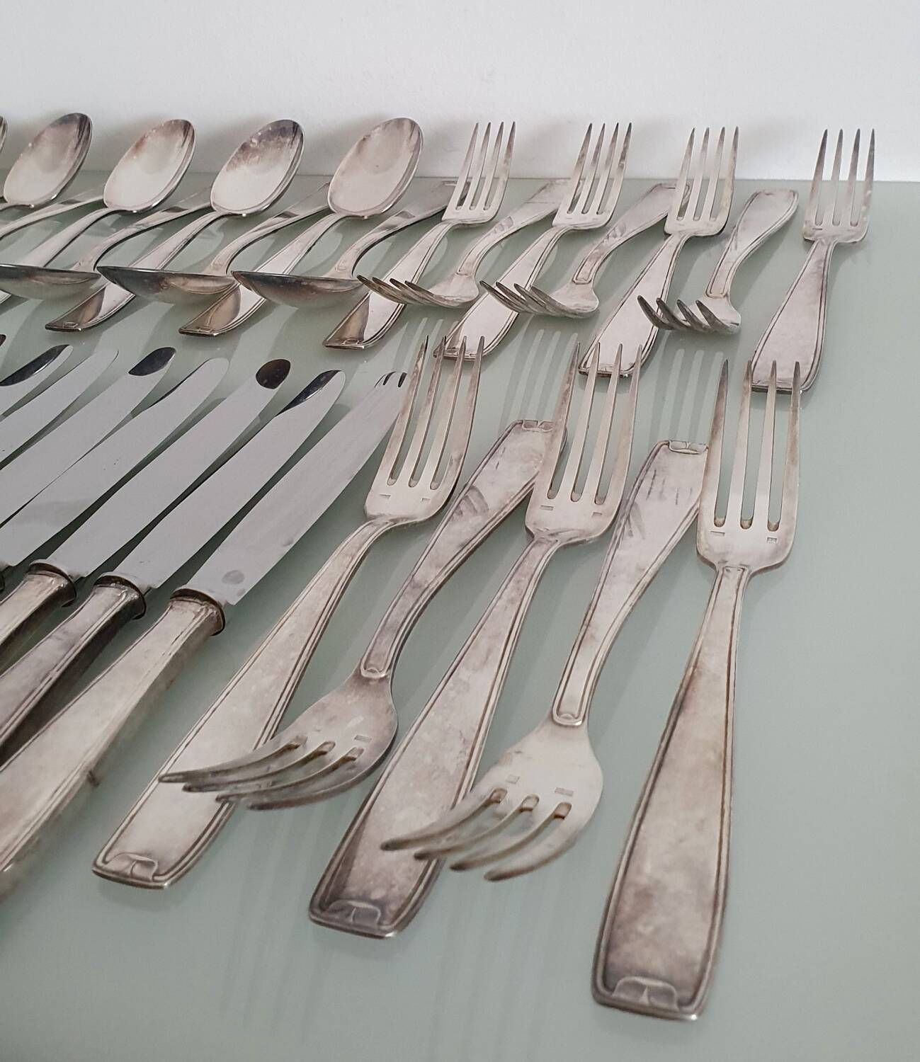 François Frionnet Art Deco silver-plated cutlery set