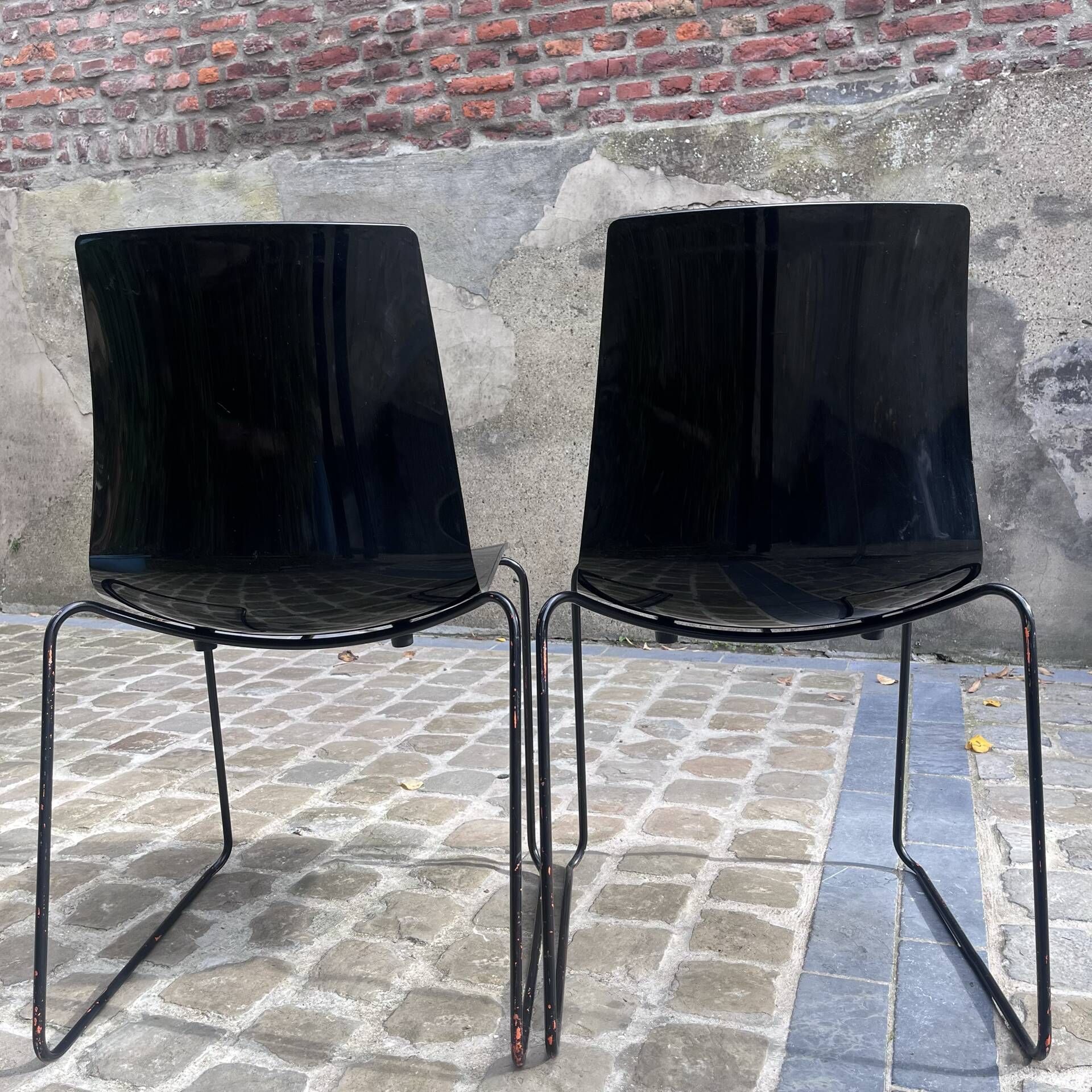 2 polycarbonate chairs 1980