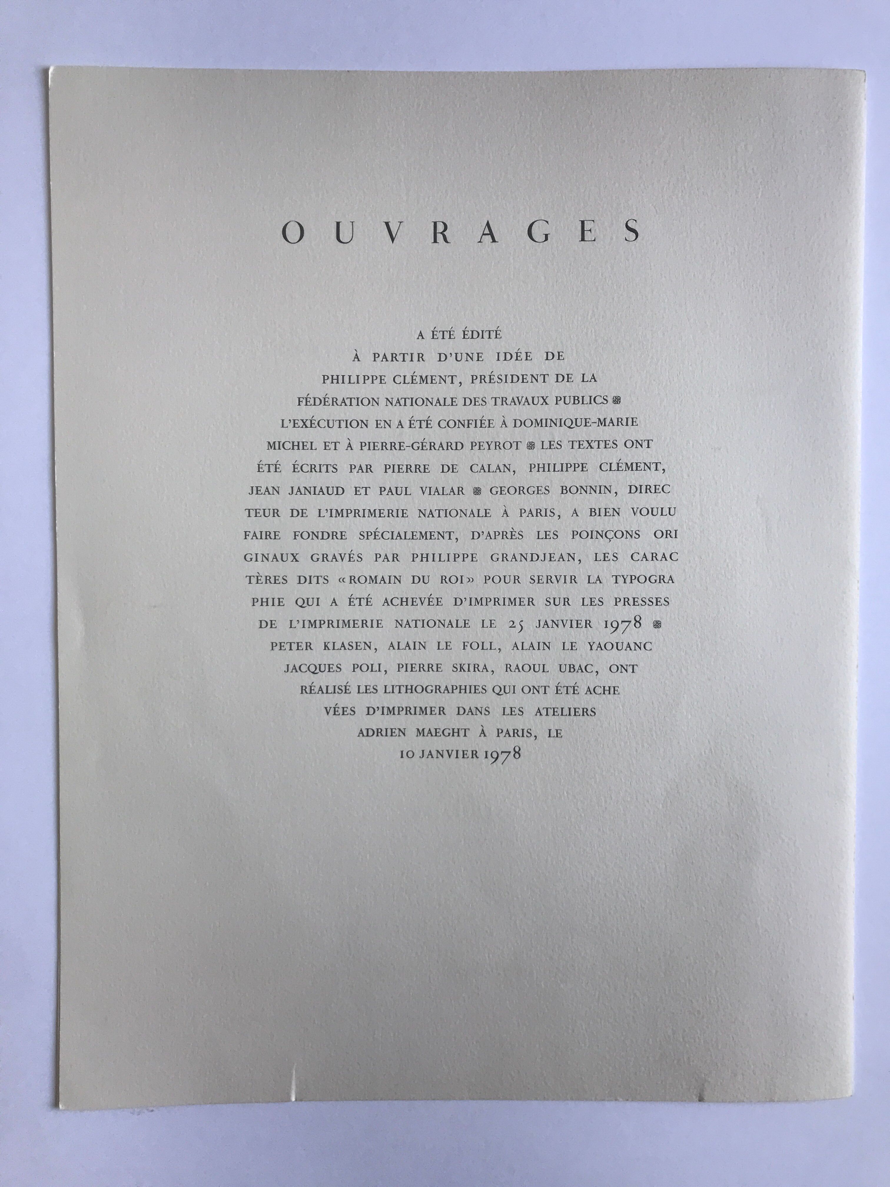 Original lithograph signed by Raoul UBAC, Routes, 1978