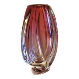Vase val saint lambert en verre cristal belgian marked