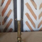 Brass candle holder with pusher and cup