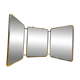 Miroir de barbier triptyque des années 50