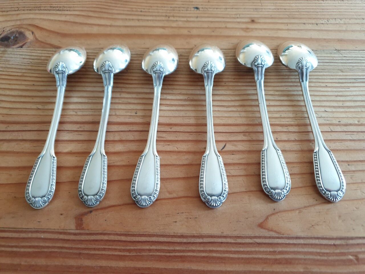 Set of 6 small old boulenger spoons