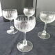 Set de 4 verres à pied en verre taillé pour vin rosé ou blanc