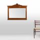 Art Deco Mirror in Oak with Carved Decorations and Facet Cut Mirror, 1930s