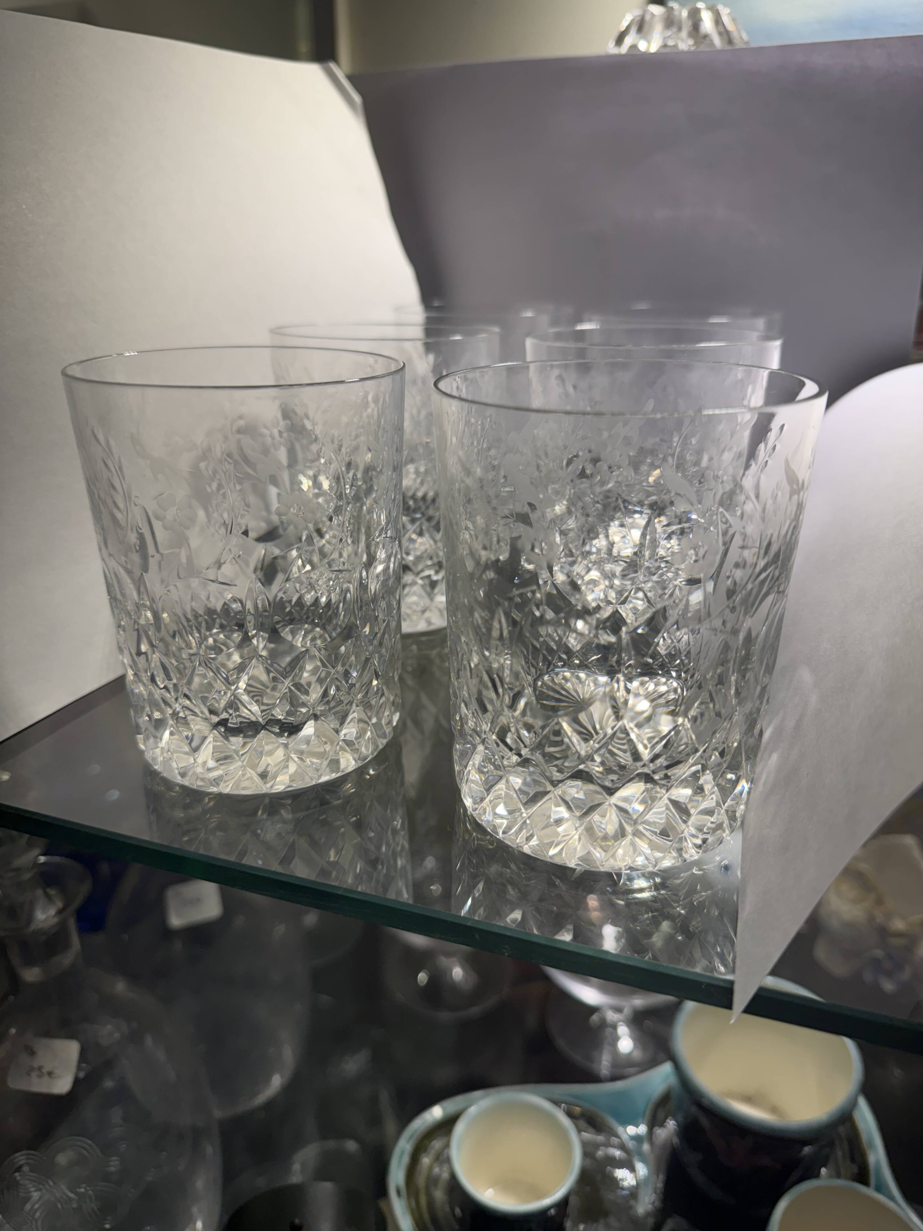 6 verres à Whisky en cristal