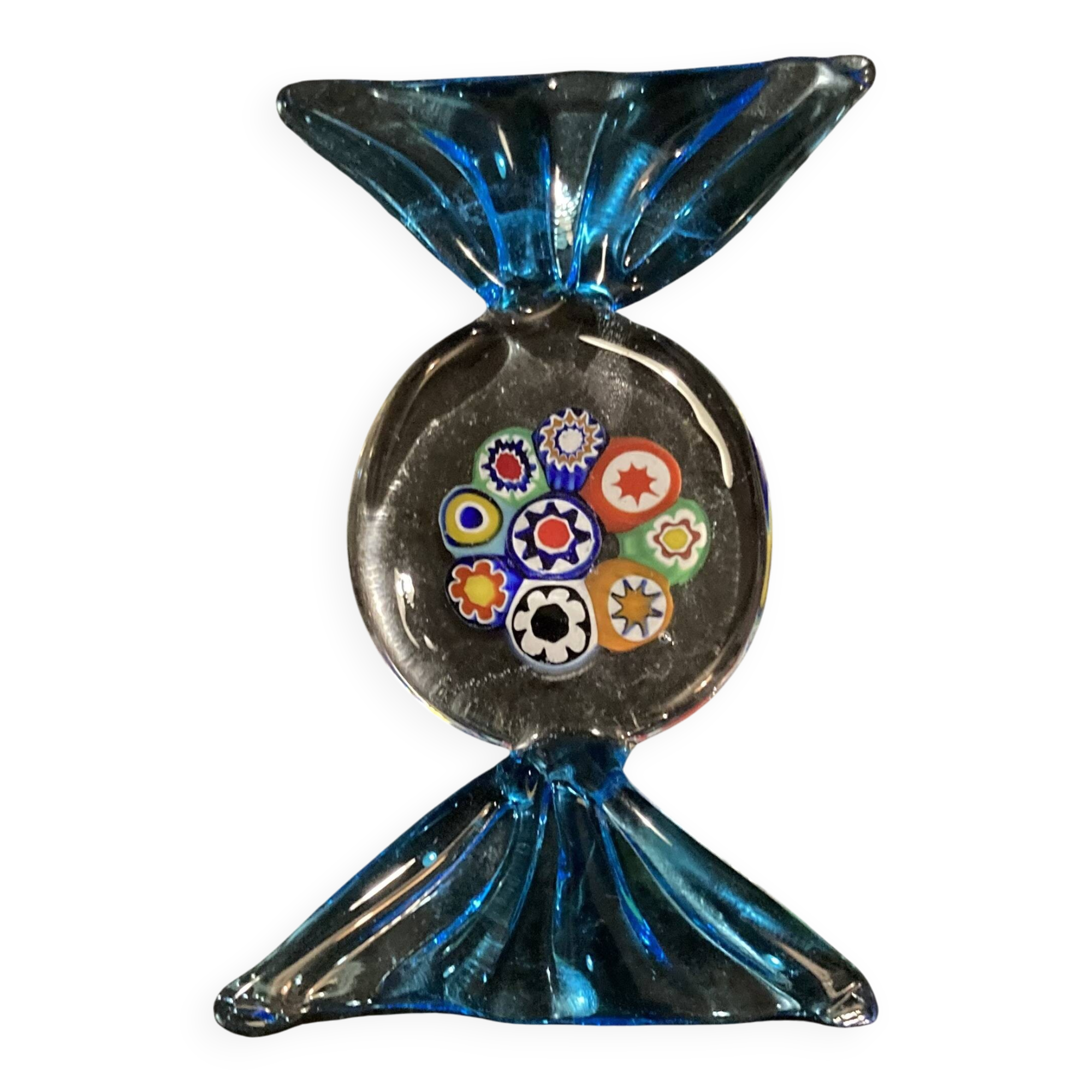 Set of Murano glass candy shaped knife holders