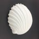 Large Minimalist Opaline Glass Shell-Shaped Wall Light from Limburg, Germany, 1970s