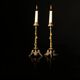 Pair of tripod candlesticks by Paul-Auguste Gagné (19th century)