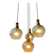 Lampe à suspension vintage en cascade de verre Hustadt Leuchten