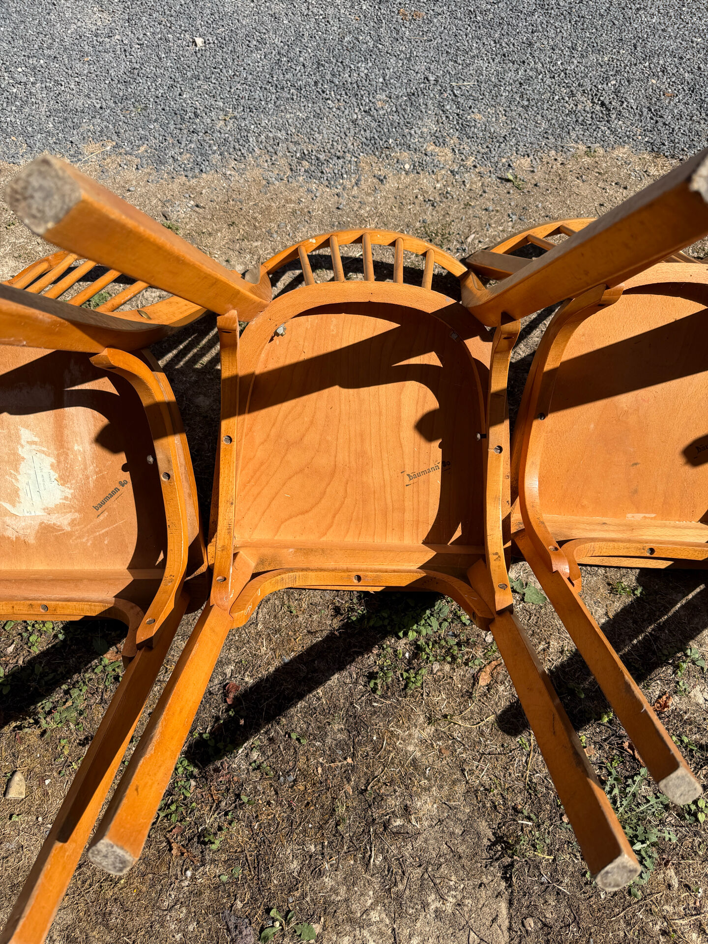Lot de 6 chaises vintage en bois – Baumann