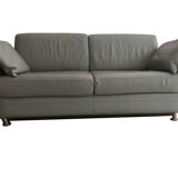 Sofa bed in grey leather from Steiner
