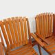 Set of 4 vintage garden chairs made of beech wood from the 1960s.