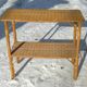 Console rotin vintage 1970