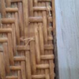 Rattan and wicker footrest