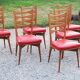 Set of 6 vintage Scandinavian style chairs from the 50s