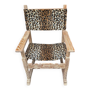 Fauteuil vintage chêne