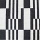 Modern Black Lacquered Iron and Patterned Fabric, 1970s Italian Stool