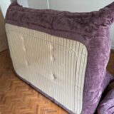 Togo purple sofa set - 2-seater sofa and corner armchair