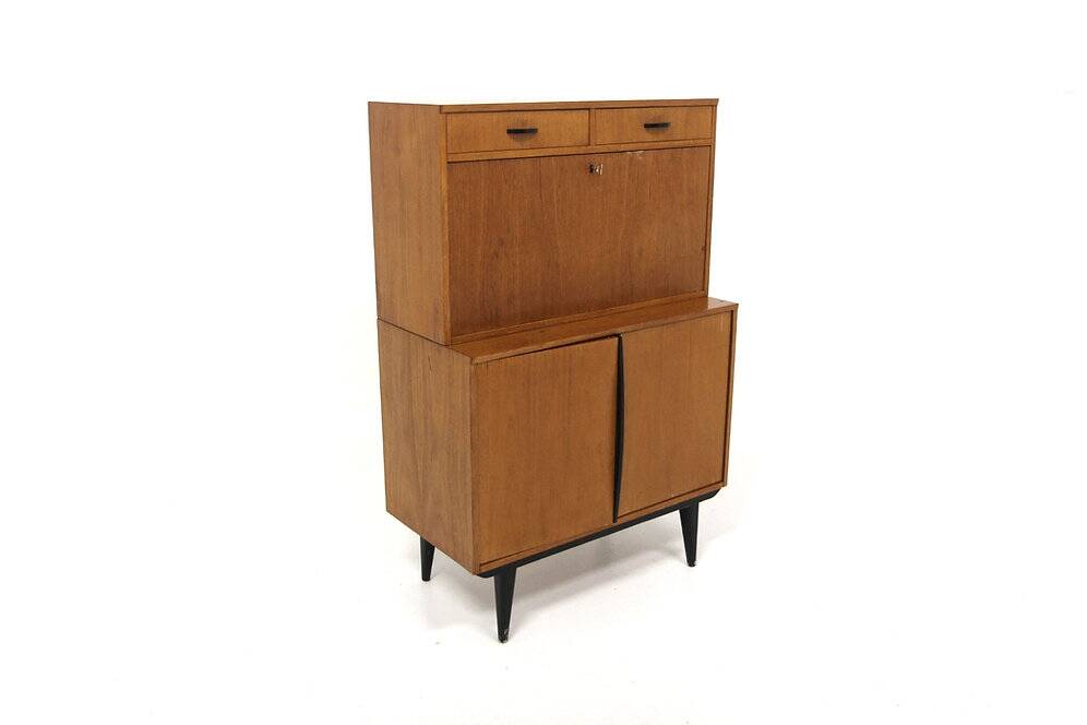 Scandinavian teak secretary desk, Bräntorps, Sweden, 1960