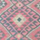 3x12 Soft Wool Pink Oriental Vintage Kilim Runner Rug