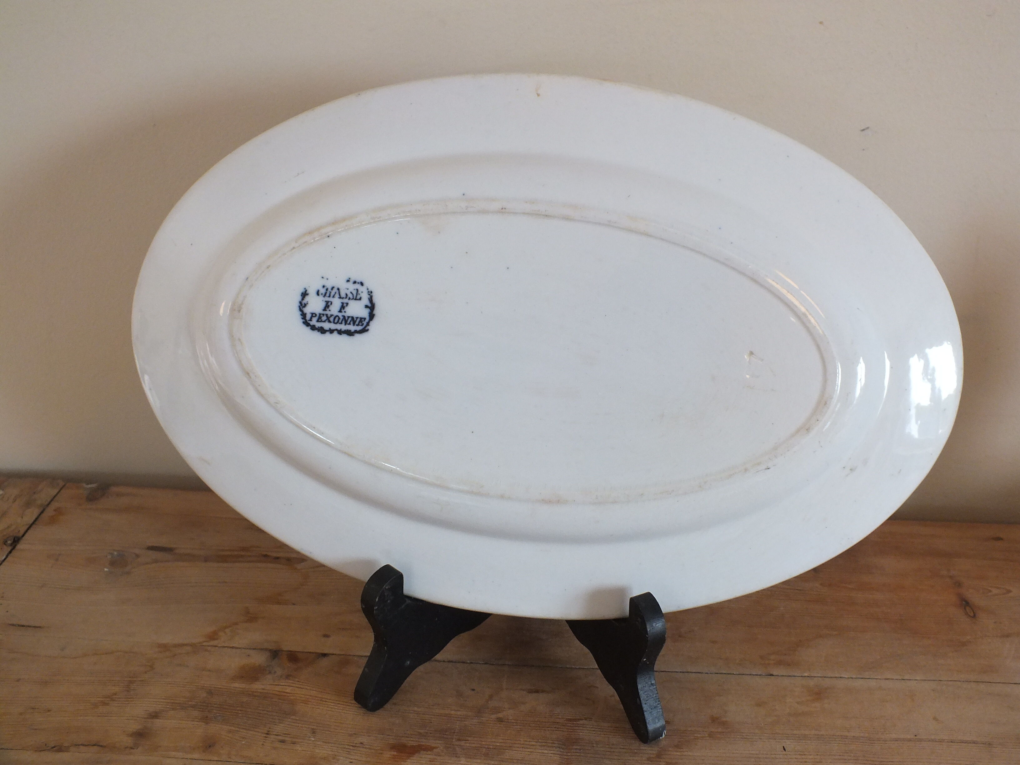 Oval dish Pexonne service Hunting