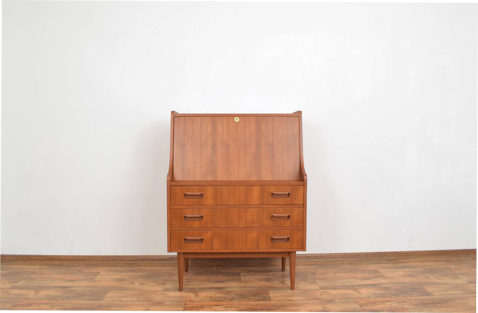 Mid-Century Danish Teak Secretary by Gunnar Nielsen for Tibergaard, 1960s.