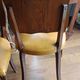 set of 4 vintage Art Deco chairs with carved wood and grape cluster design