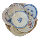 6 mismatched antique soup plates
