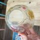 Candy dish, painted glass sugar bowl