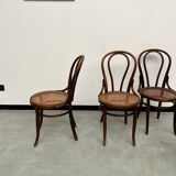 4 bentwood bistro chairs, circa 1910