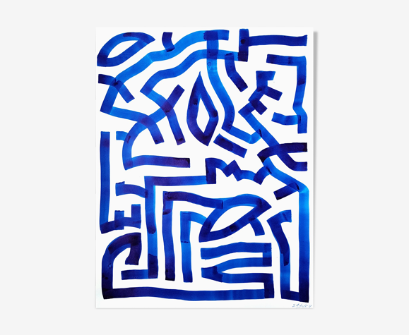 Peinture sur papier sans titre