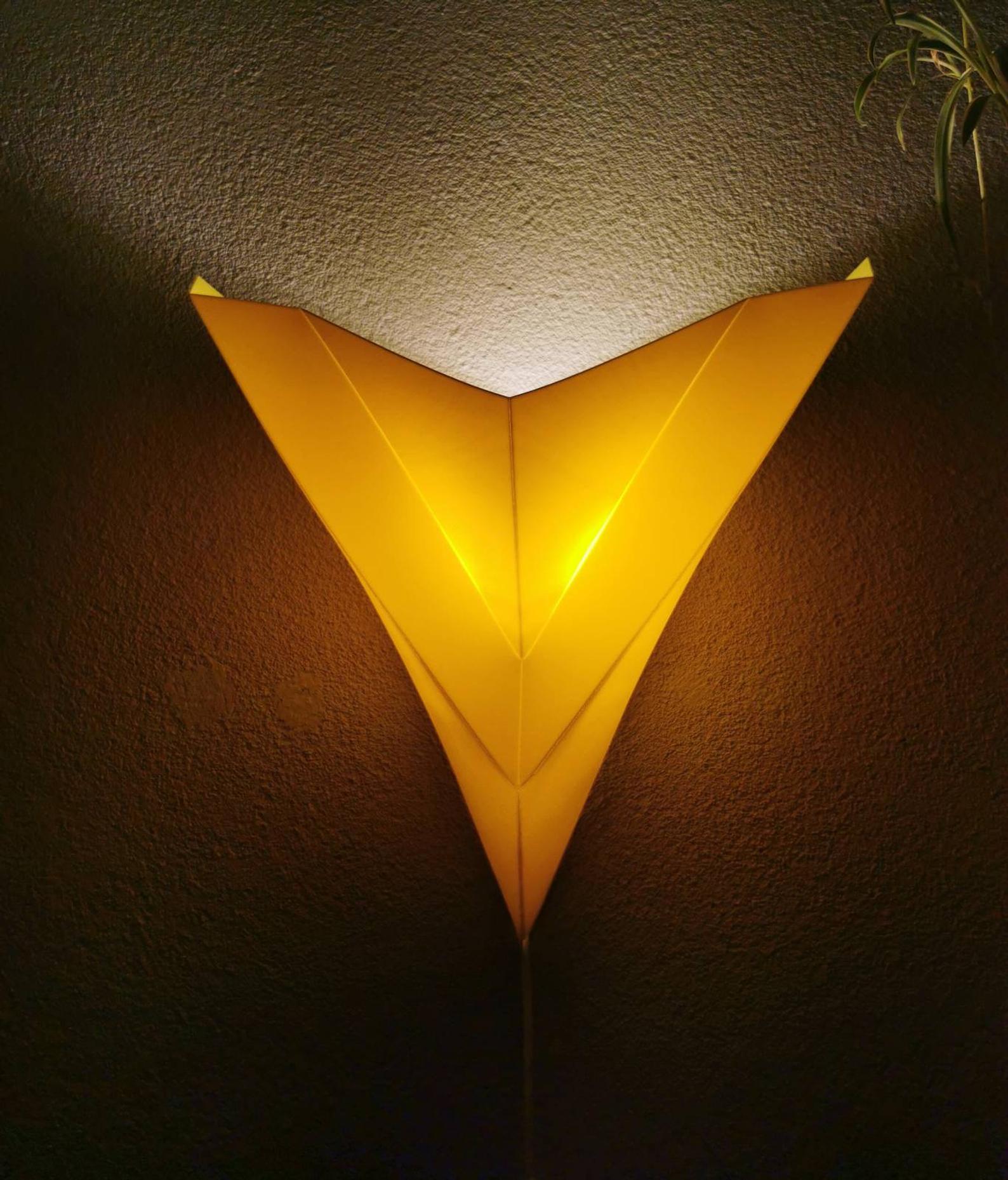 Ikea 1990 vintage yellow plastic applique