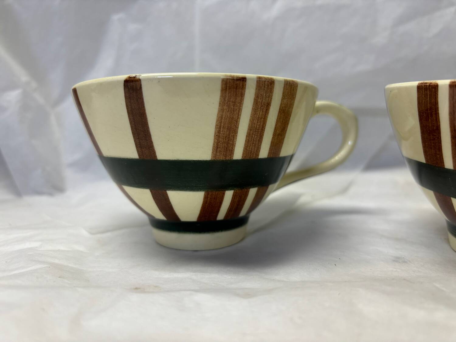 Set of 4 vintage earthenware cups