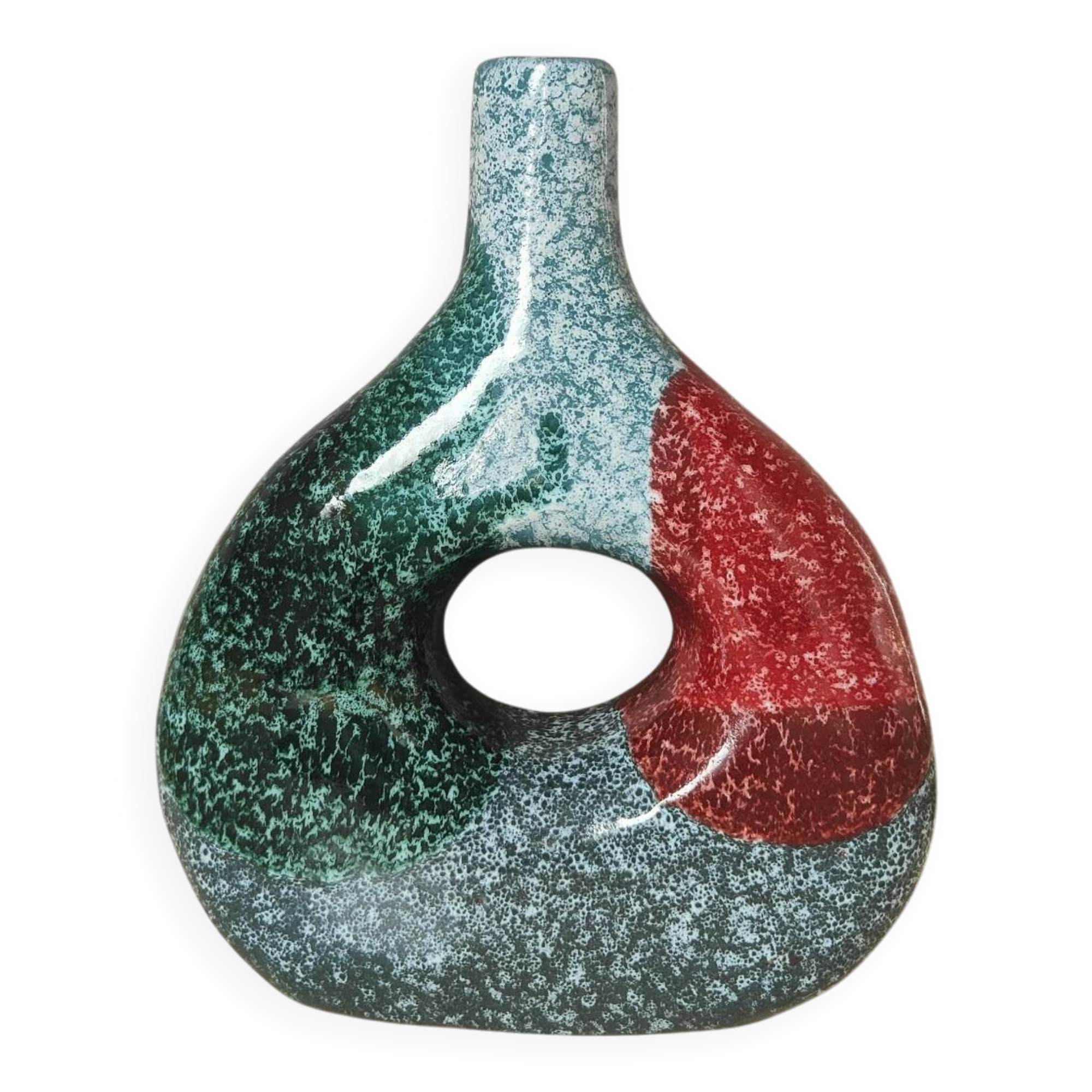 Tricolor handmade vase