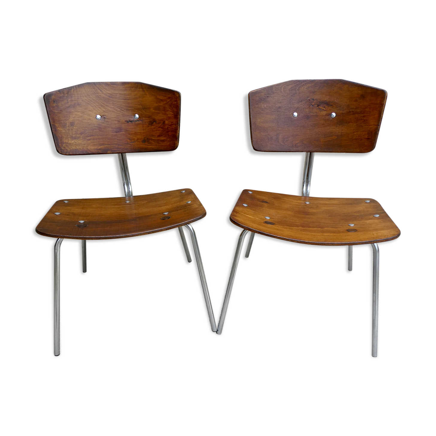Pair of drivers from the 50s, made of wood and metal