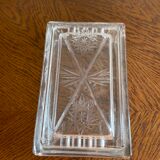 Cigarette box with crystal ashtray lid