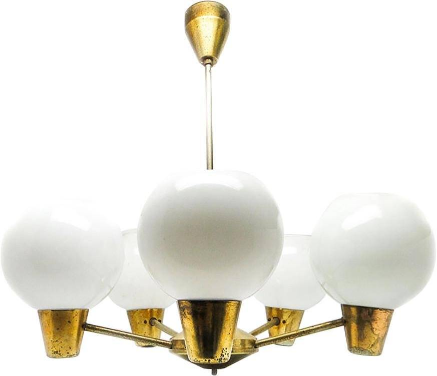 Mid-century style chandelier, Czechoslovakia, 1970s