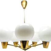 Mid-century style chandelier, Czechoslovakia, 1970s