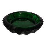 Green glass ashtray