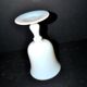 Ancient opaline white glass goblet with a soap bubble effect.