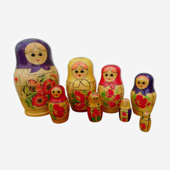 Series of 8 dolls ruse "matryoshka"