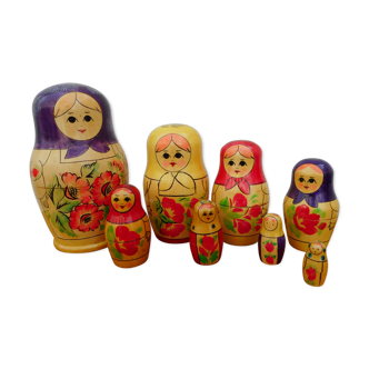 Series of 8 dolls ruse "matryoshka"