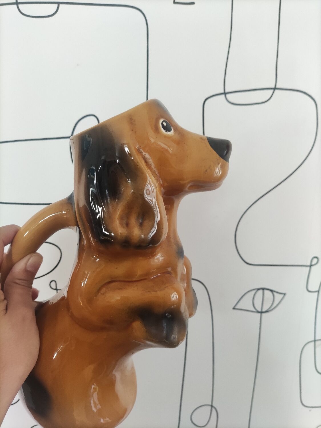 Zoomorphic dog pitcher
